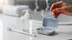 Gutieră transparentă: cum se poartă și cum se curăță corect - Main Image